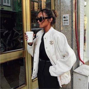 ZARA OVERSIZED POCKET BOMBER JACKET